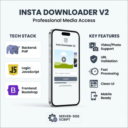 Instagram Downloader Script V2 - Professional PHP/JS