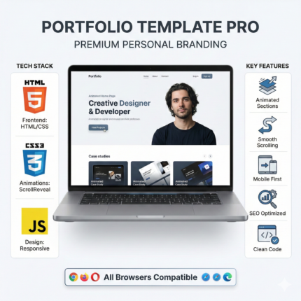 Premium Responsive Personal Portfolio Template (HTML/CSS/JS)