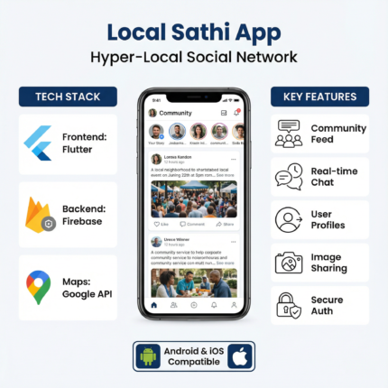 Local Sathi - Community Networking App (Flutter/Firebase)